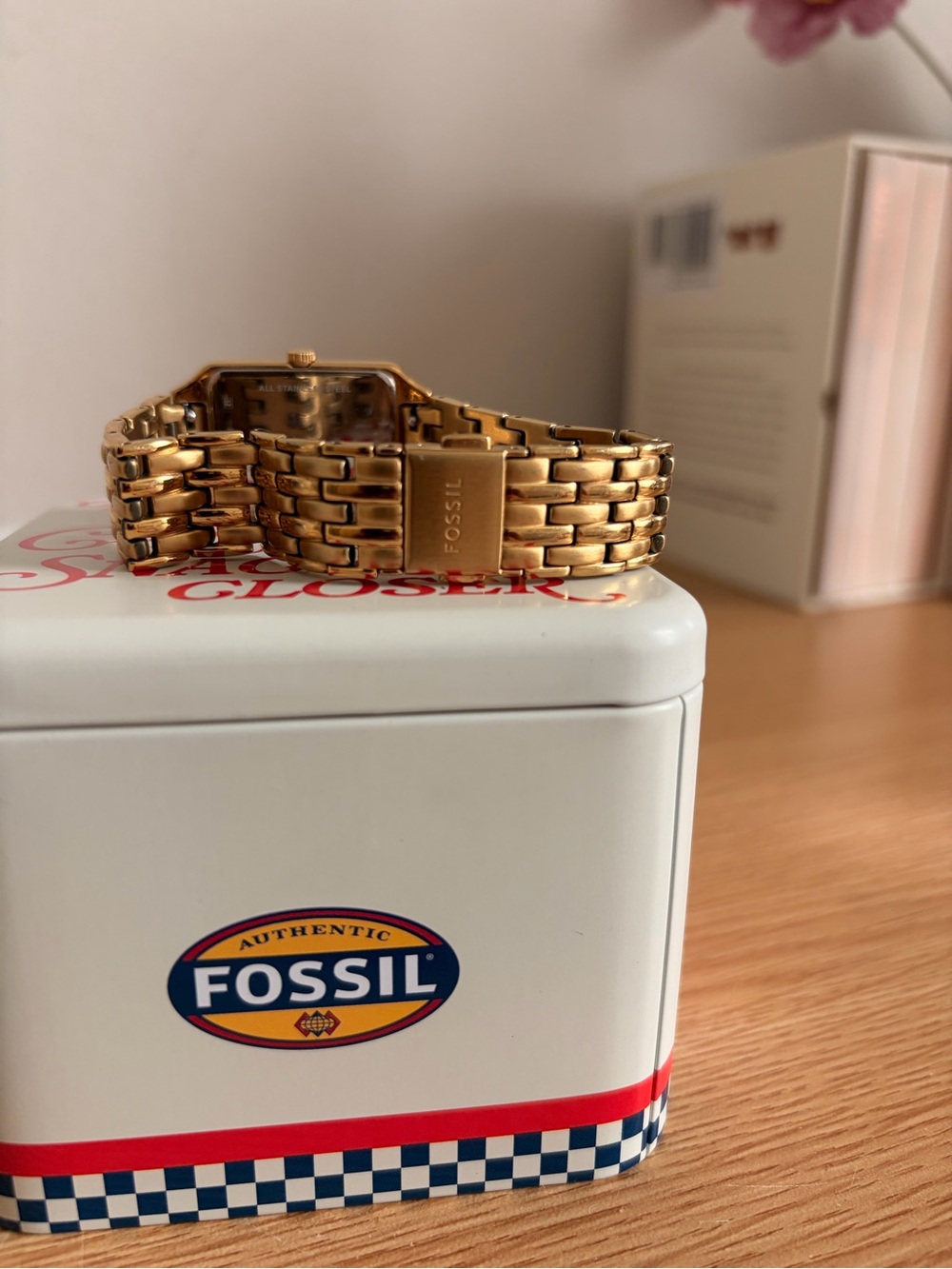 Fossil Raquel Watch Gold-Tone Rectangular Face - Picture 2 of 4